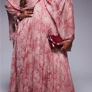 Elegant Pink Floral Dress